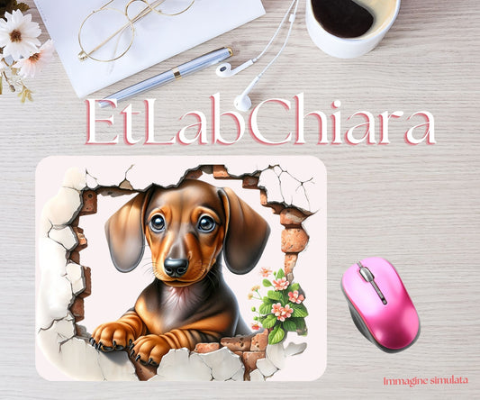 Tappetino mouse Bassotto muro