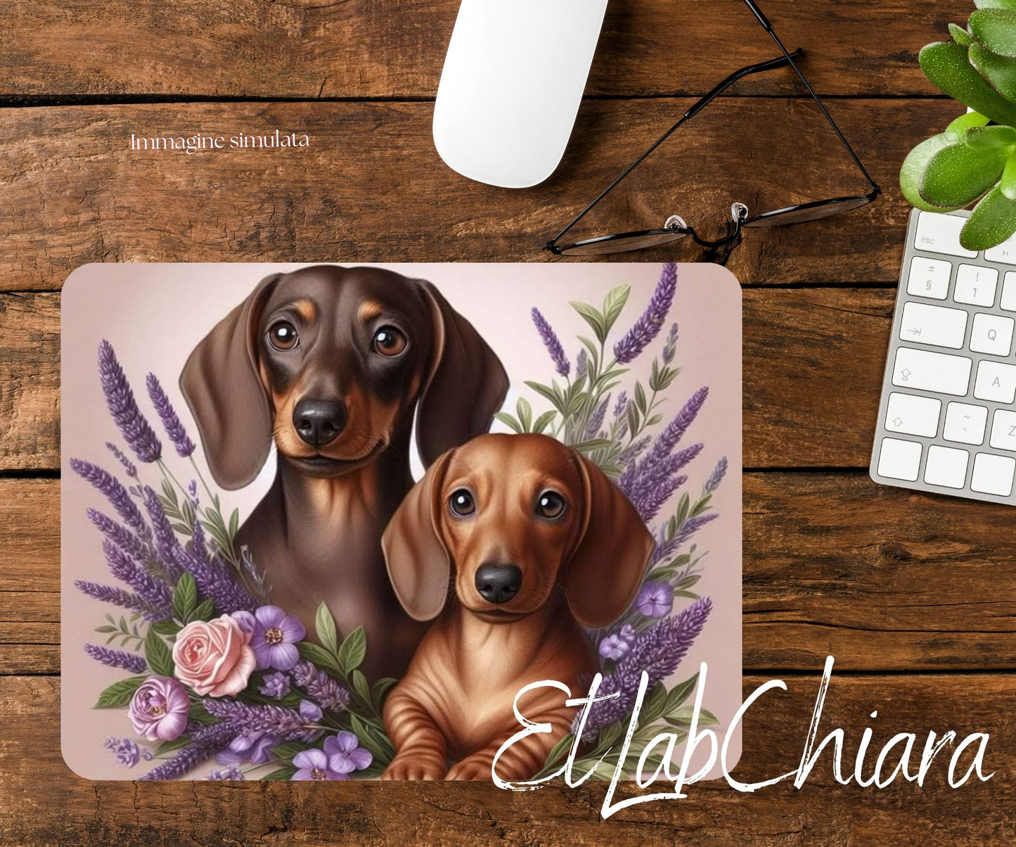 Tappetino Mouse Bassotti lavanda