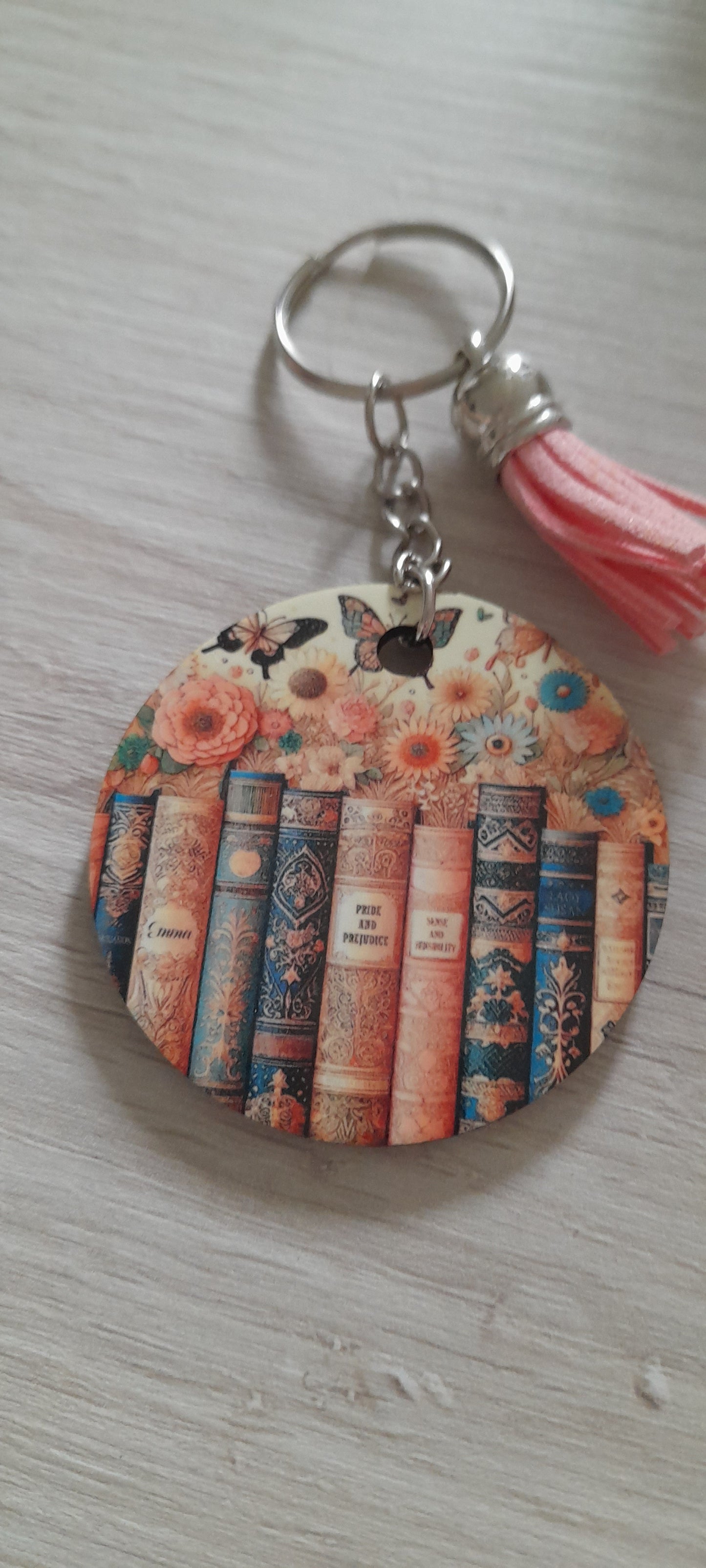Portachiavi Jane Austen Books inspired