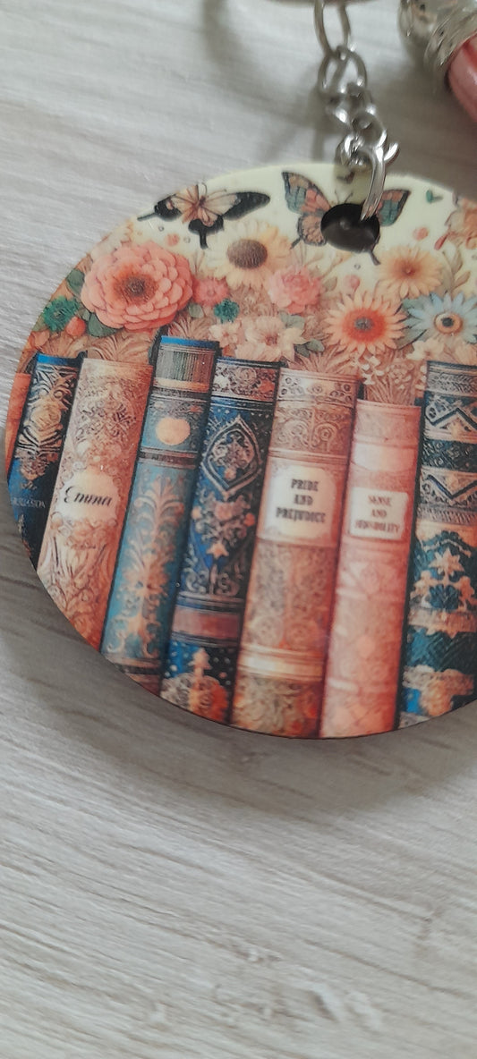 Portachiavi Jane Austen Books inspired