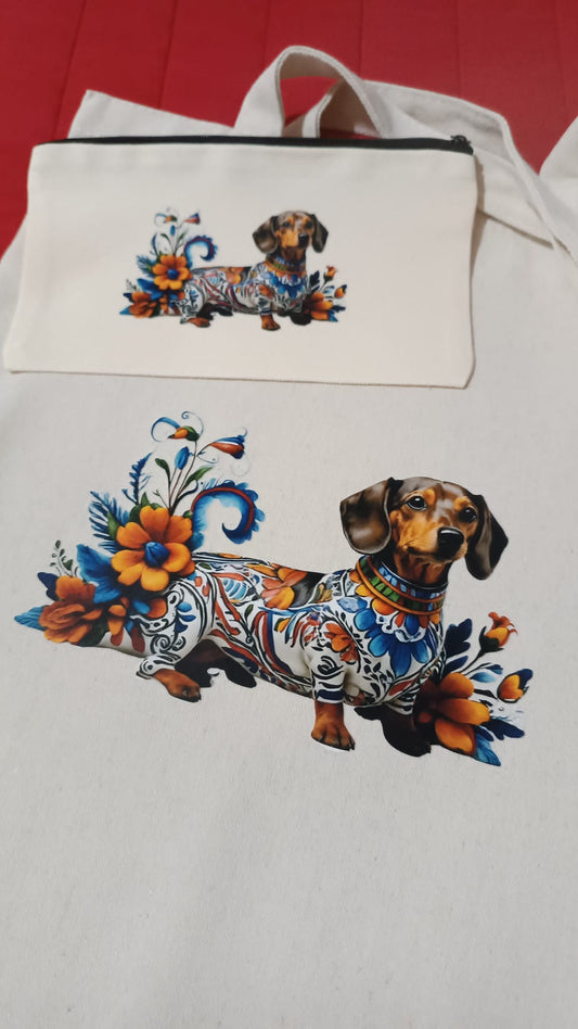 Set Borsa + pochette Bassotto